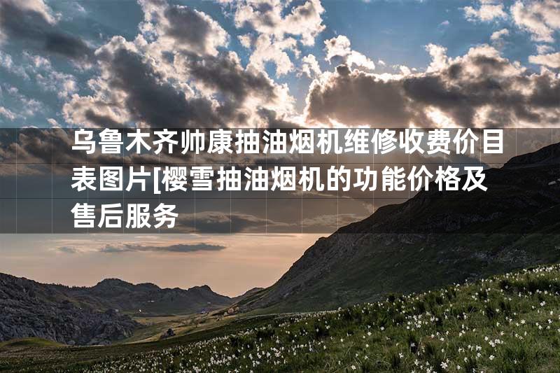 乌鲁木齐帅康抽油烟机维修收费价目表图片[樱雪抽油烟机的功能价格及售后服务